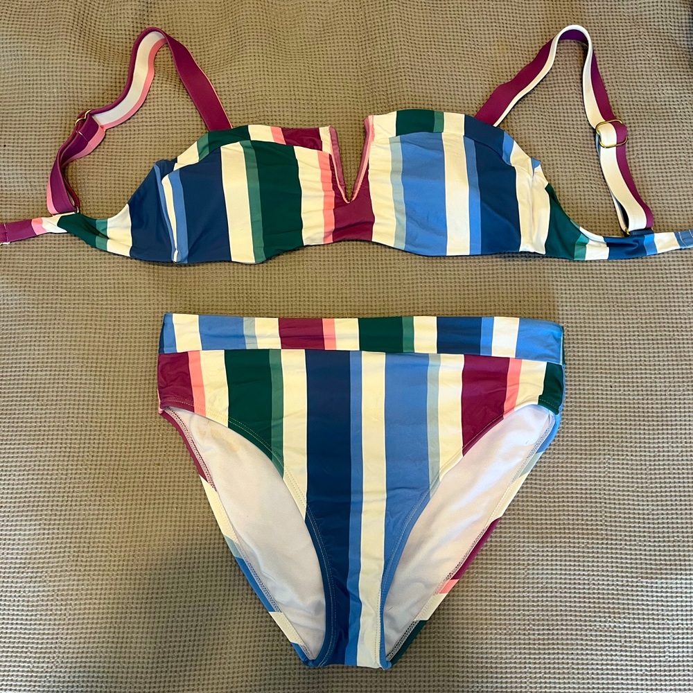 Never worn striped bikini